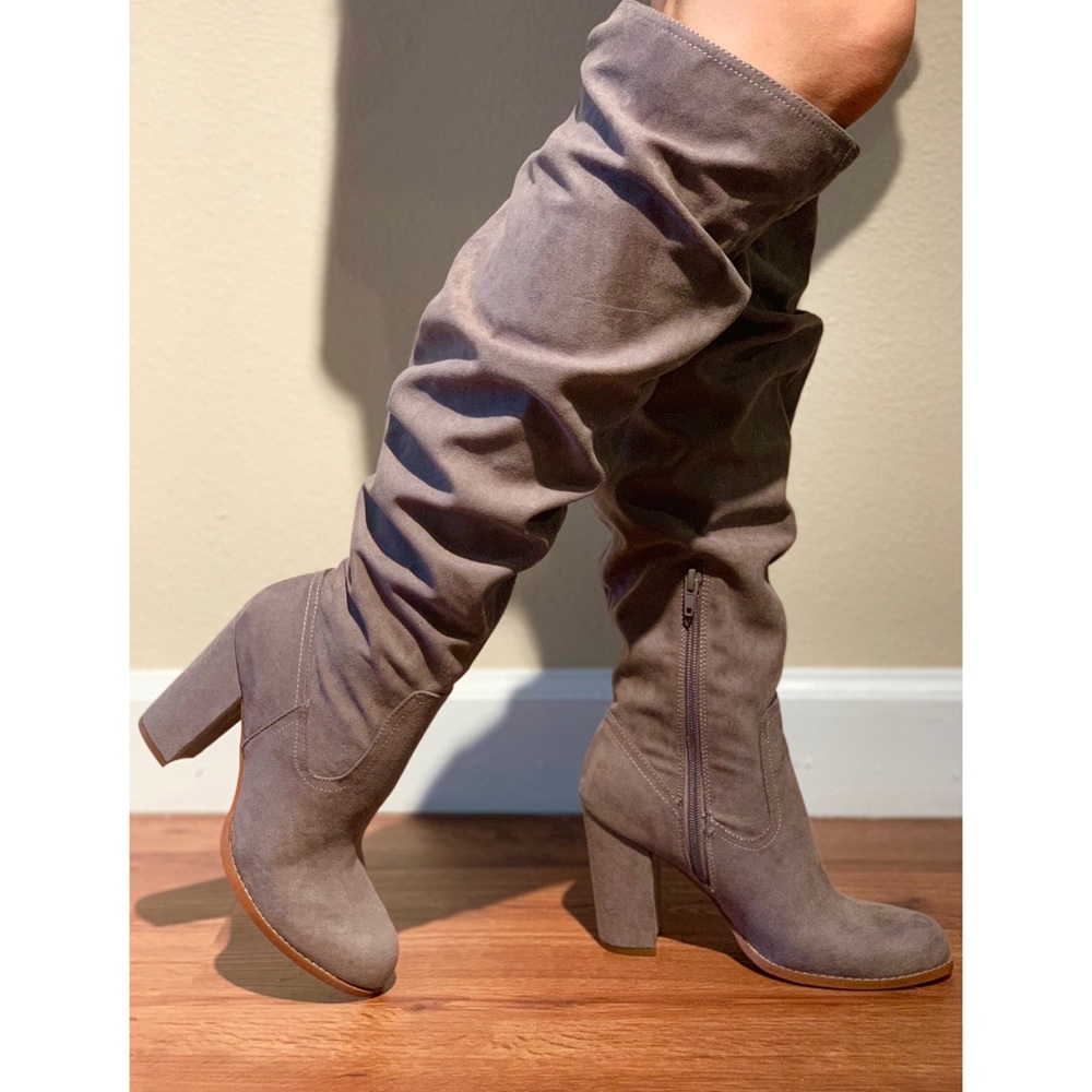 Gray boots